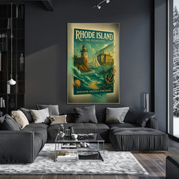 Rhode Island The Ocean State Poster