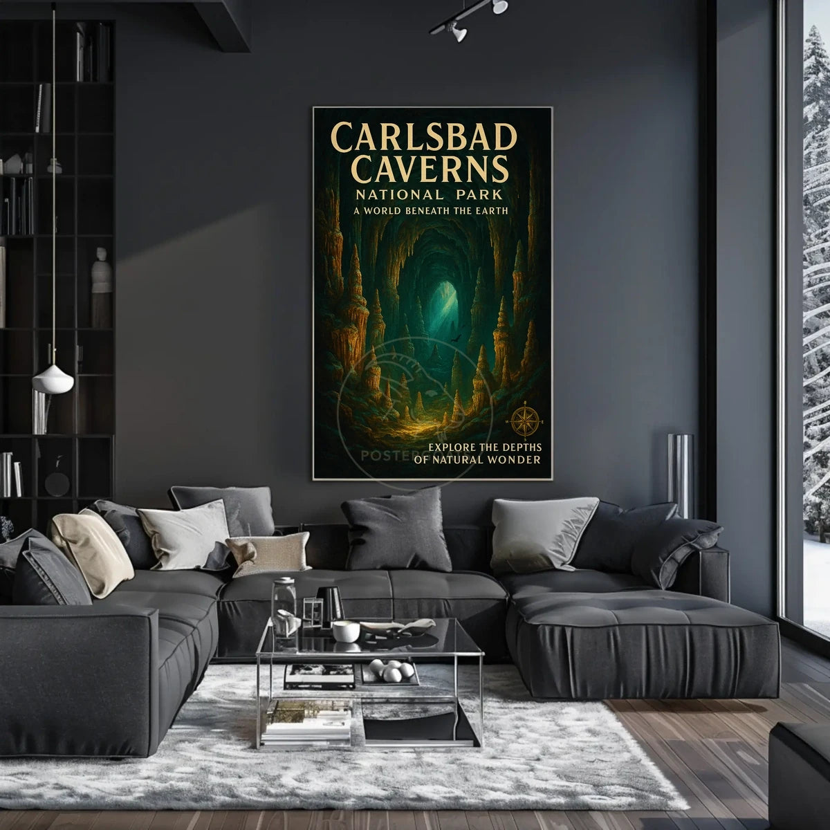 Carlsbad Caverns Vintage National Park Poster