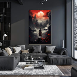 Warrior Under The Blood Moon Poster