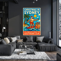 Coastal Christmas Sydney Harbour Yuletide Dream Decor Lovers Wanderlust Iconic Wall Poster