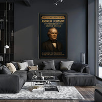 Andrew Johnson Historical Presidential Portrait Poster PosterGoat