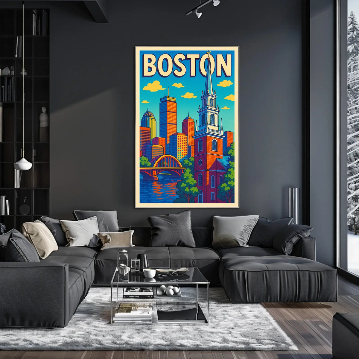 Boston Cityscape Poster