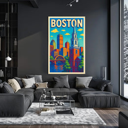 Boston Cityscape Poster