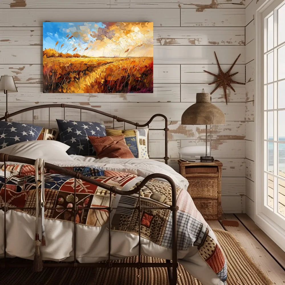 Autumnal Impressionist Landscape Poster: Nature's Tranquility