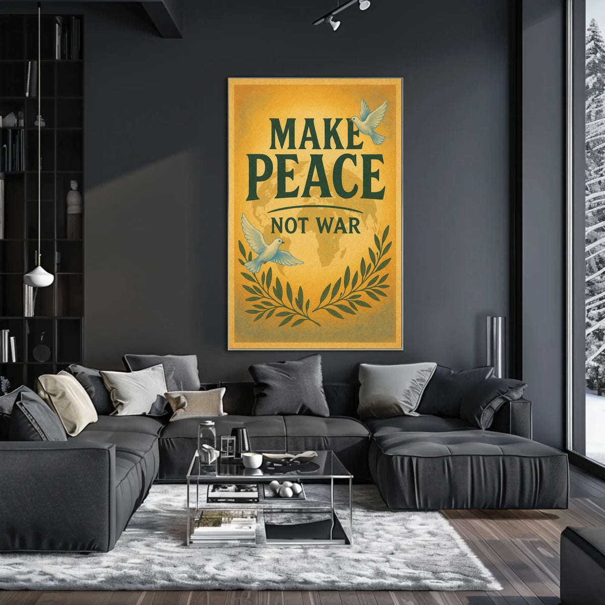Make Peace Not War Vintage Poster
