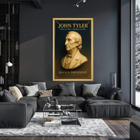 Prestigious Vintage Poster Featuring 10th U.S. President PosterGoat
