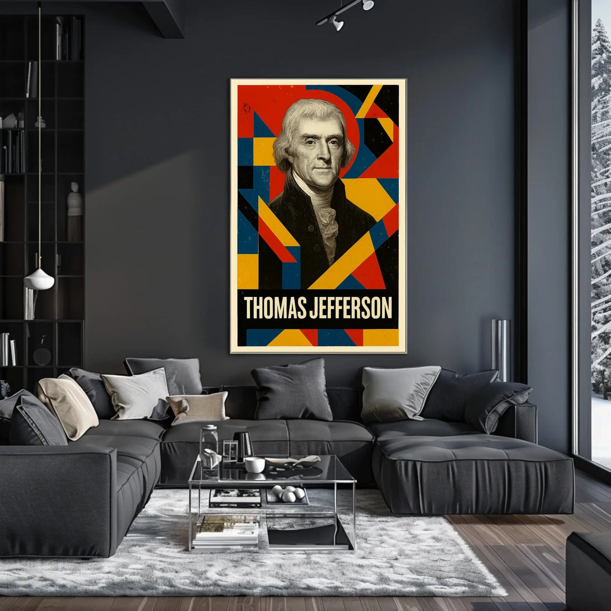 Thomas Jefferson 3rd President of the United States Abstract Pop Poster