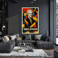 Thomas Jefferson 3rd President of the United States Abstract Pop Poster