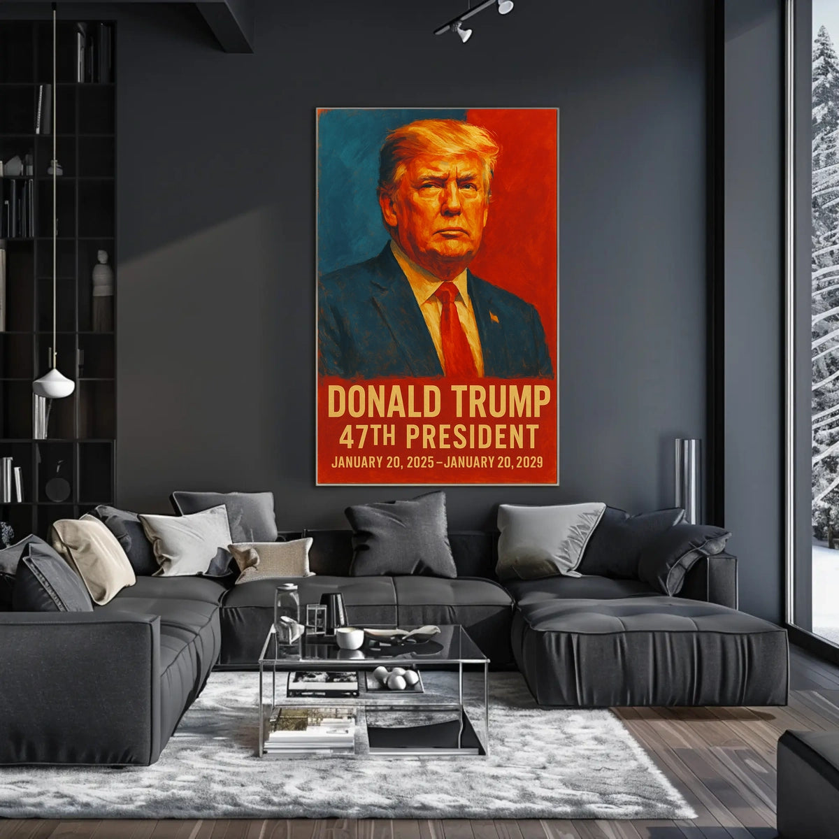 Donald Trump Unyielding Statesman Patriotic Pop Art Poster