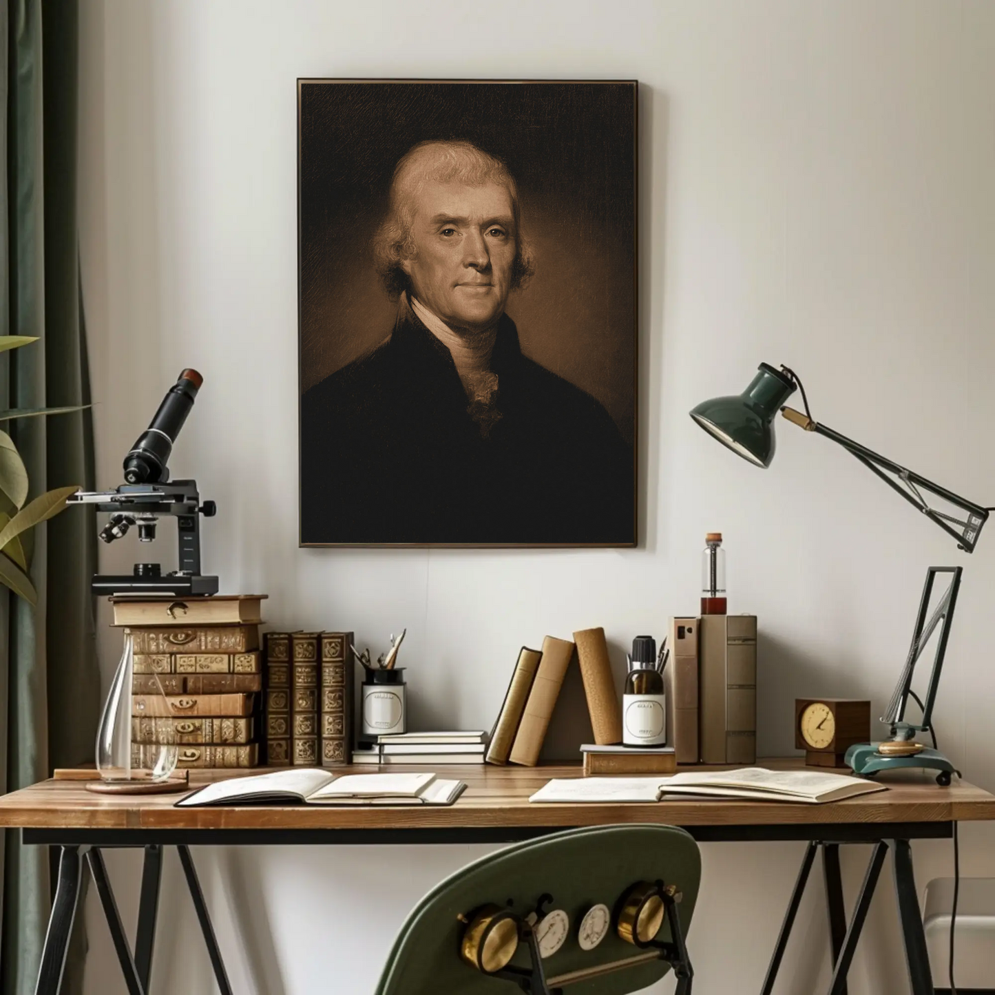 Thomas Jefferson 3rd President Sepia Photo