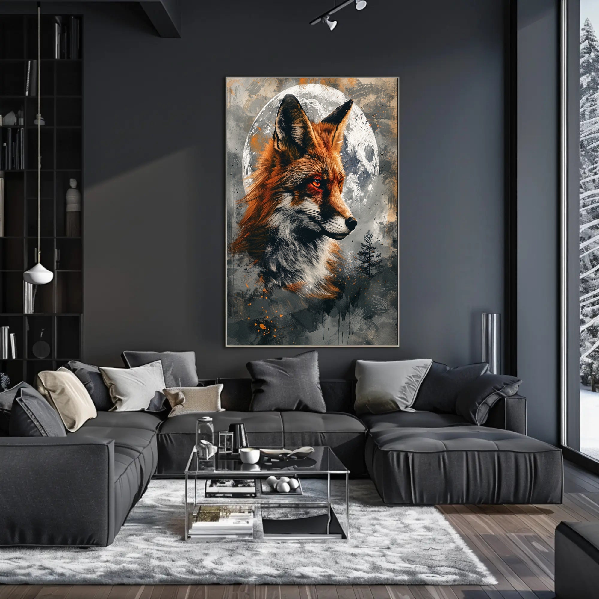 Lunar Fox Poster PosterGoat