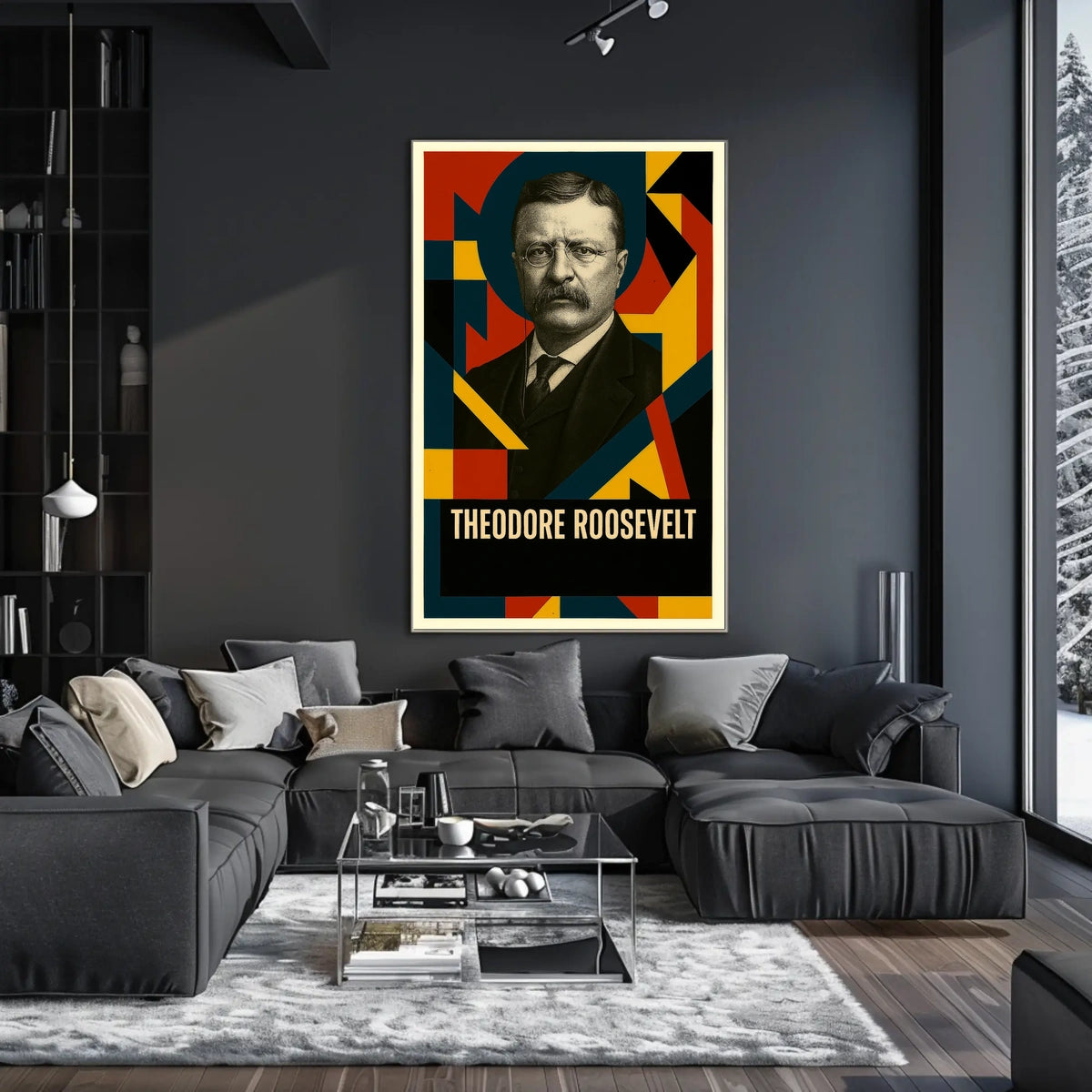 Theodore Roosevelt 26th President of the United States Abstract Pop Poster