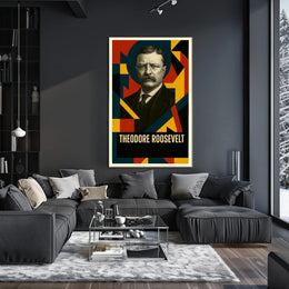 Theodore Roosevelt 26th President of the United States Abstract Pop Poster