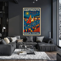 Dartmouth Regatta Festival Fireworks & Sails Travel Poster