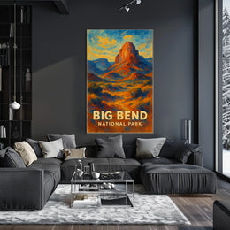 Big Bend National Park Poster Wall Art Desert Night Sky