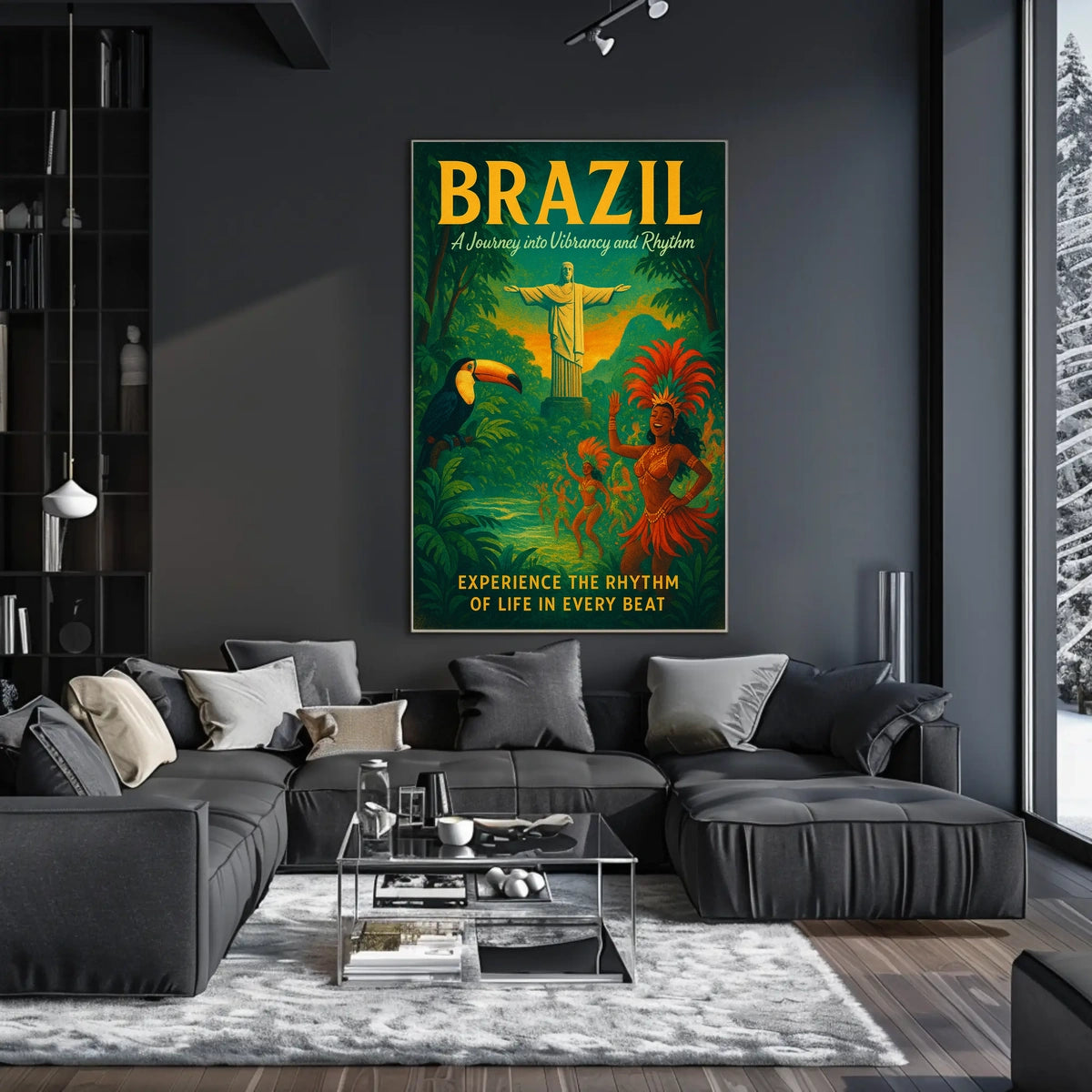 Brazilian Culture Dancers Lush Greenery Poster