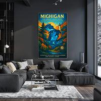 Michigan - The Great Lakes State Poster