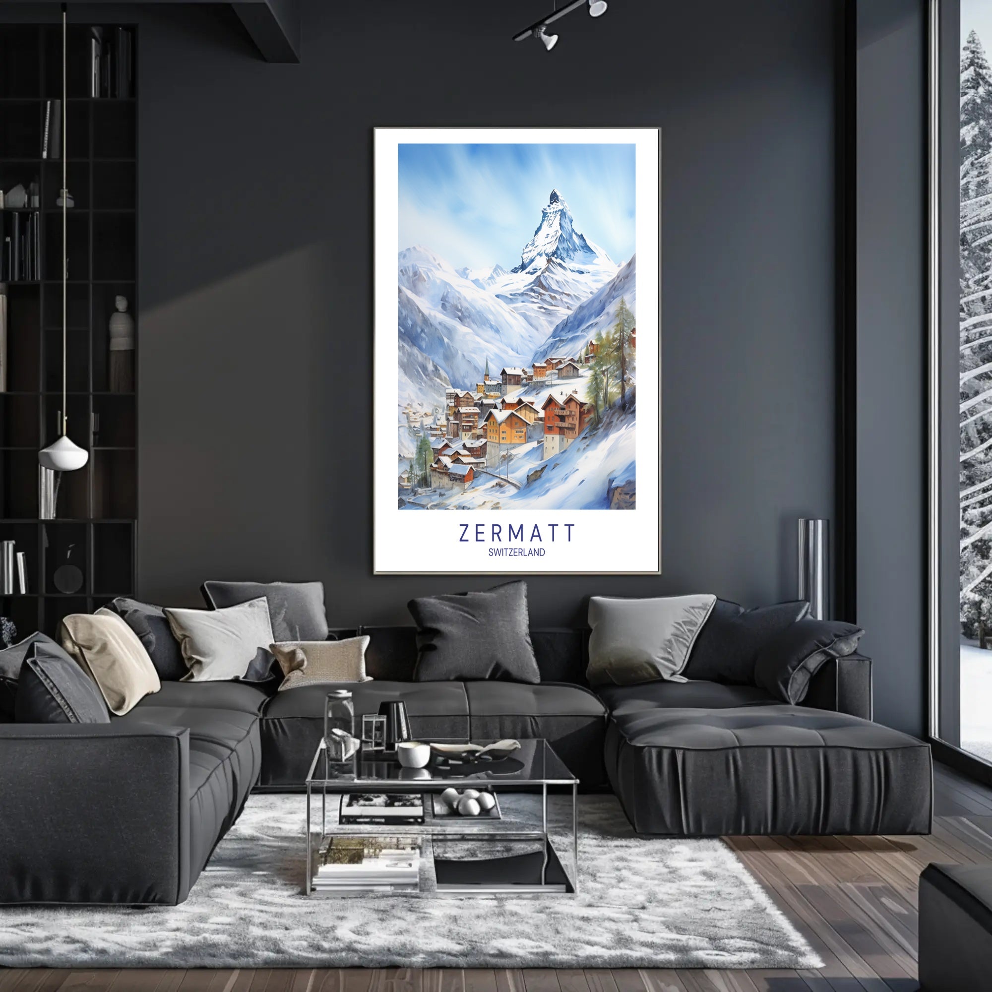 Serene Winter in Zermatt Poster PosterGoat