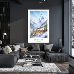 Serene Winter in Zermatt Poster PosterGoat