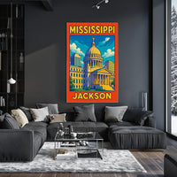 Mississippi State Capitol Jackson Poster