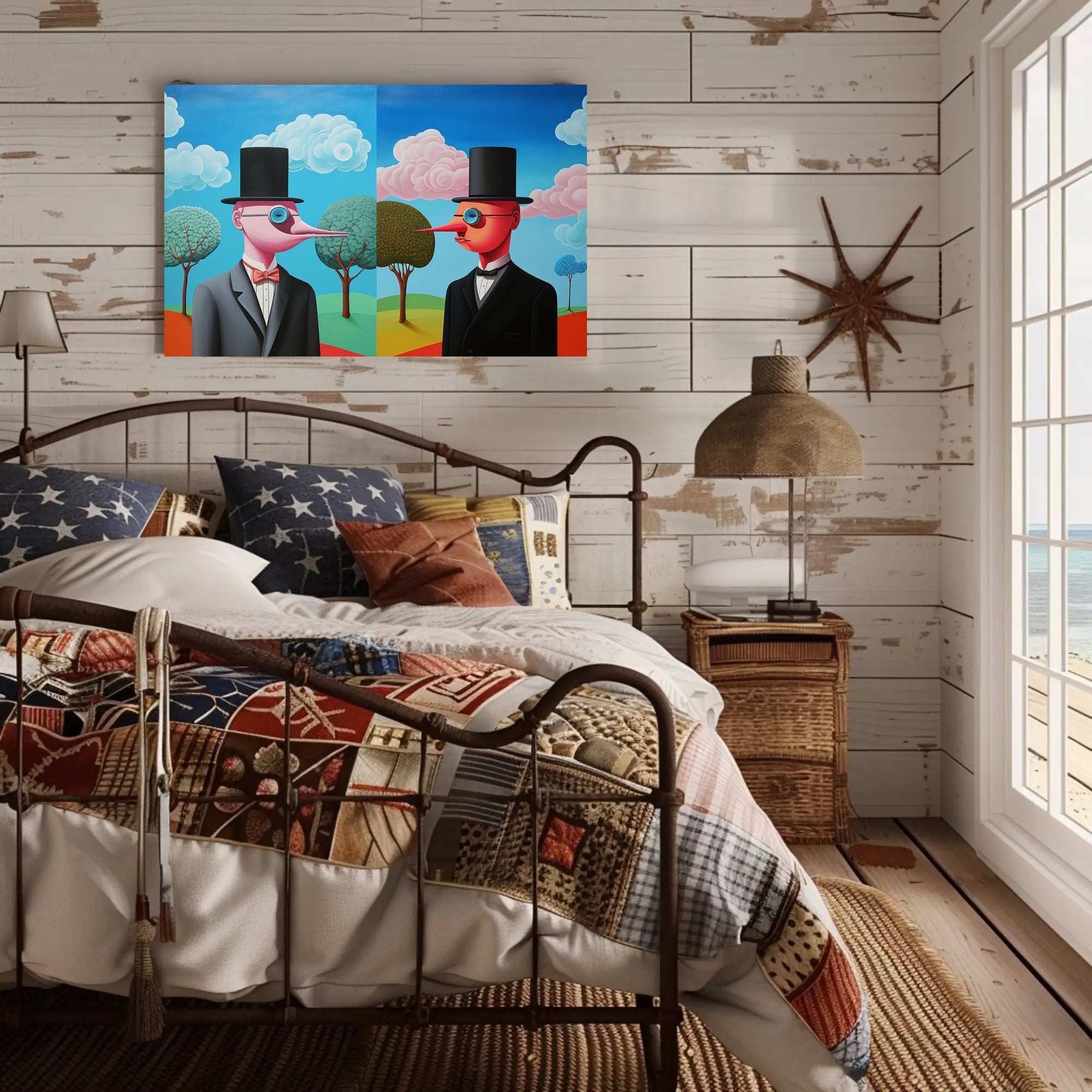 Surrealistic Duo in Dreamscape Abstract or Artistic Poster