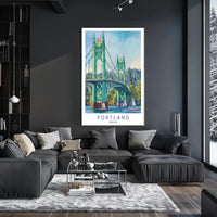 St. Johns Bridge in Portland Poster PosterGoat