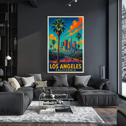 Los Angeles California Pop Wall Art Poster