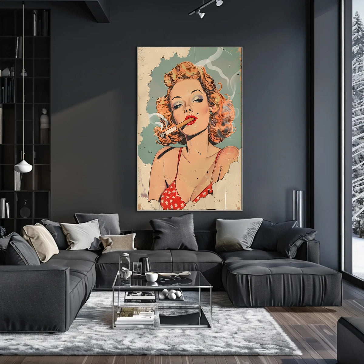 Retro Glamour Illustration Poster