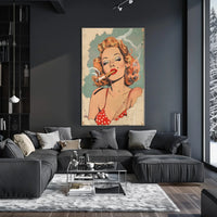 Retro Glamour Illustration Poster