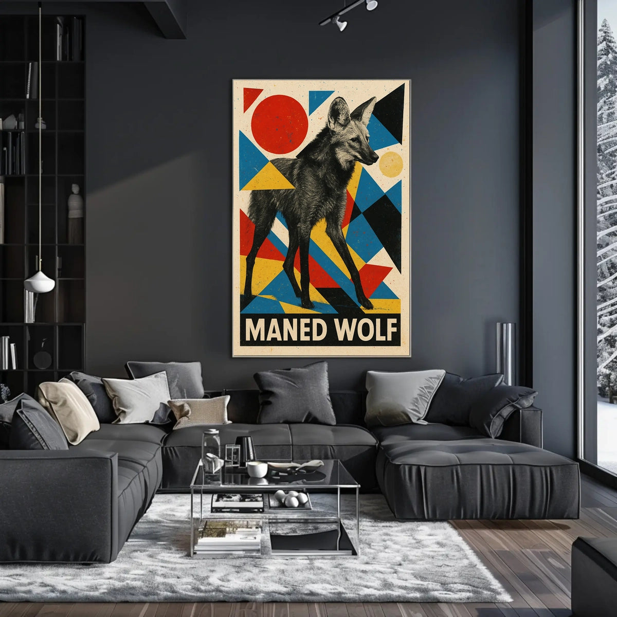 Maned Wolf Art Poster