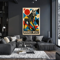 Maned Wolf Art Poster