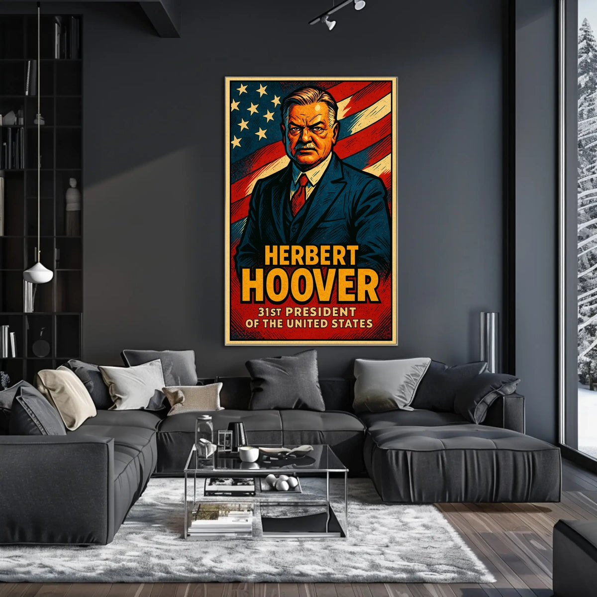 Herbert Hoover 31St President Poster Wall Art Vintage