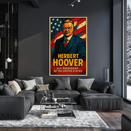Herbert Hoover 31St President Poster Wall Art Vintage