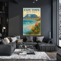 Cape Town Tranquility: Watercolor Art Poster Print