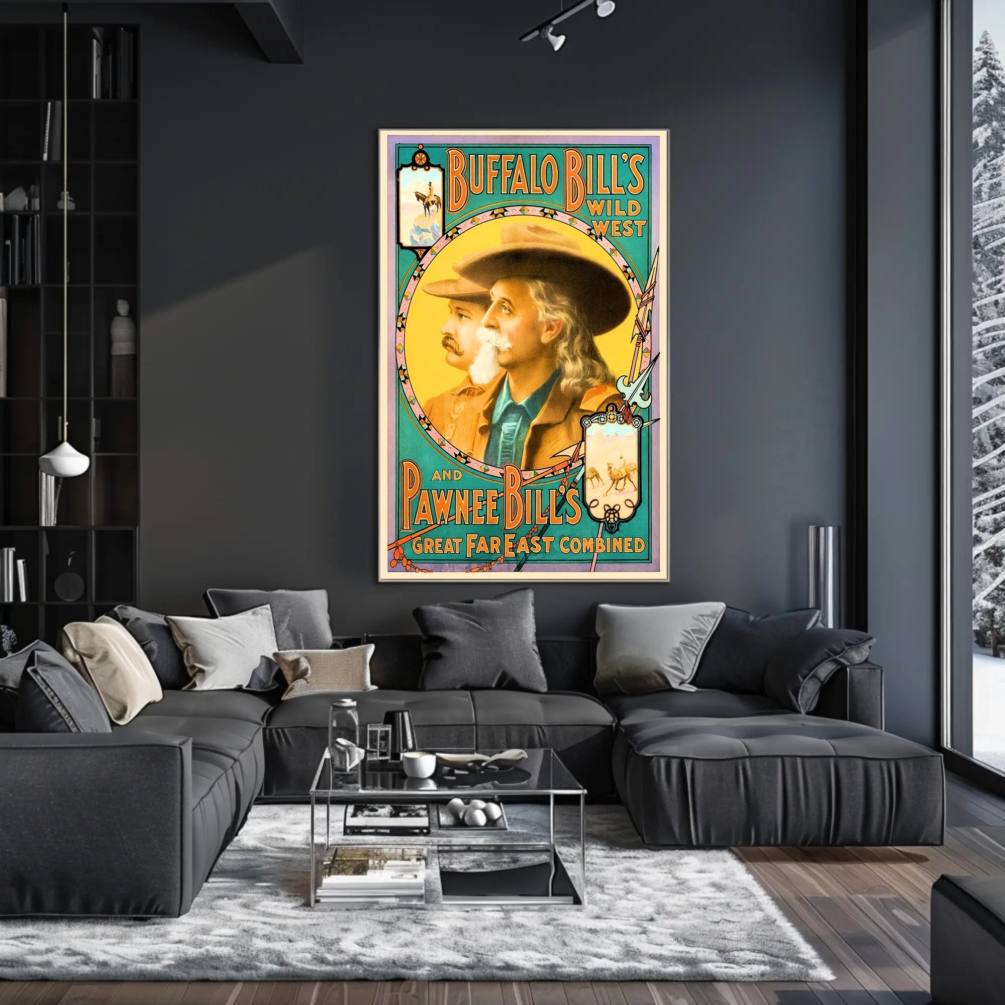 Buffalo Bill's Wild West and Pawnee Bill's Art Print PosterGoat