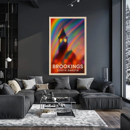 Brookings South Dakota Scenic Wanderlust Travel Photography Realism Minimalist Heritage Wall Art Poster