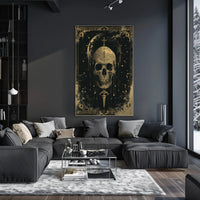 Celestial Skull Gothic Art Nouveau Poster Print PosterGoat
