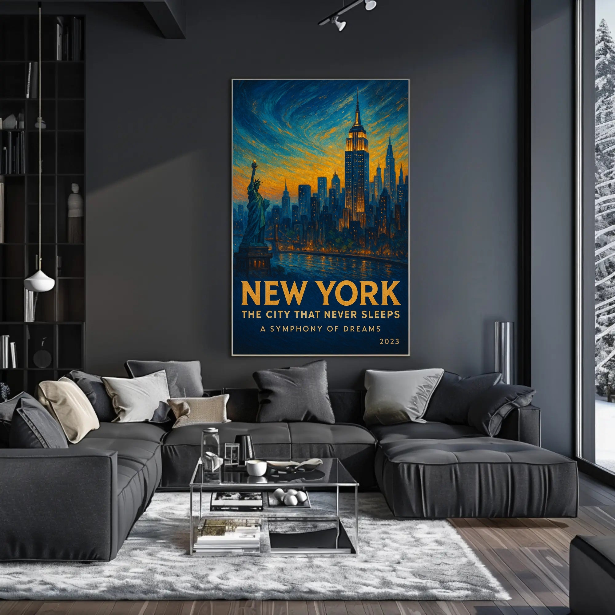 New York Vintage Travel Poster A Symphony Of Dreams