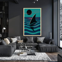 Serene Waters Shark Fin At Dusk Poster