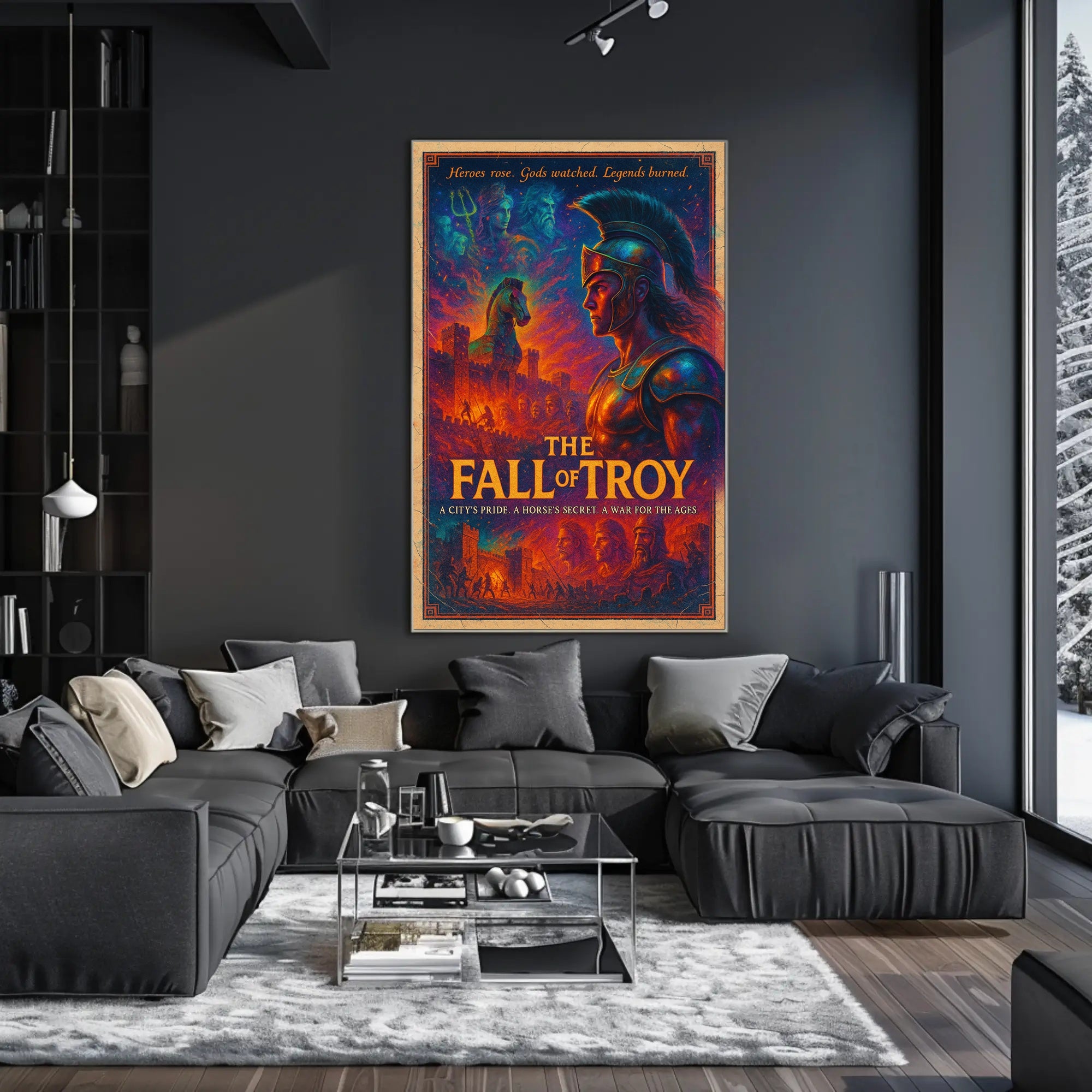 Fall of Troy: Epic Historical Fantasy Mythology Poster