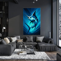 Geometric Marlin Poster PosterGoat