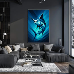 Geometric Marlin Poster PosterGoat