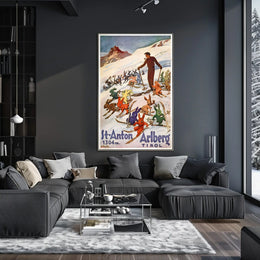 St. Anton Arlberg Skiing Adventure Poster