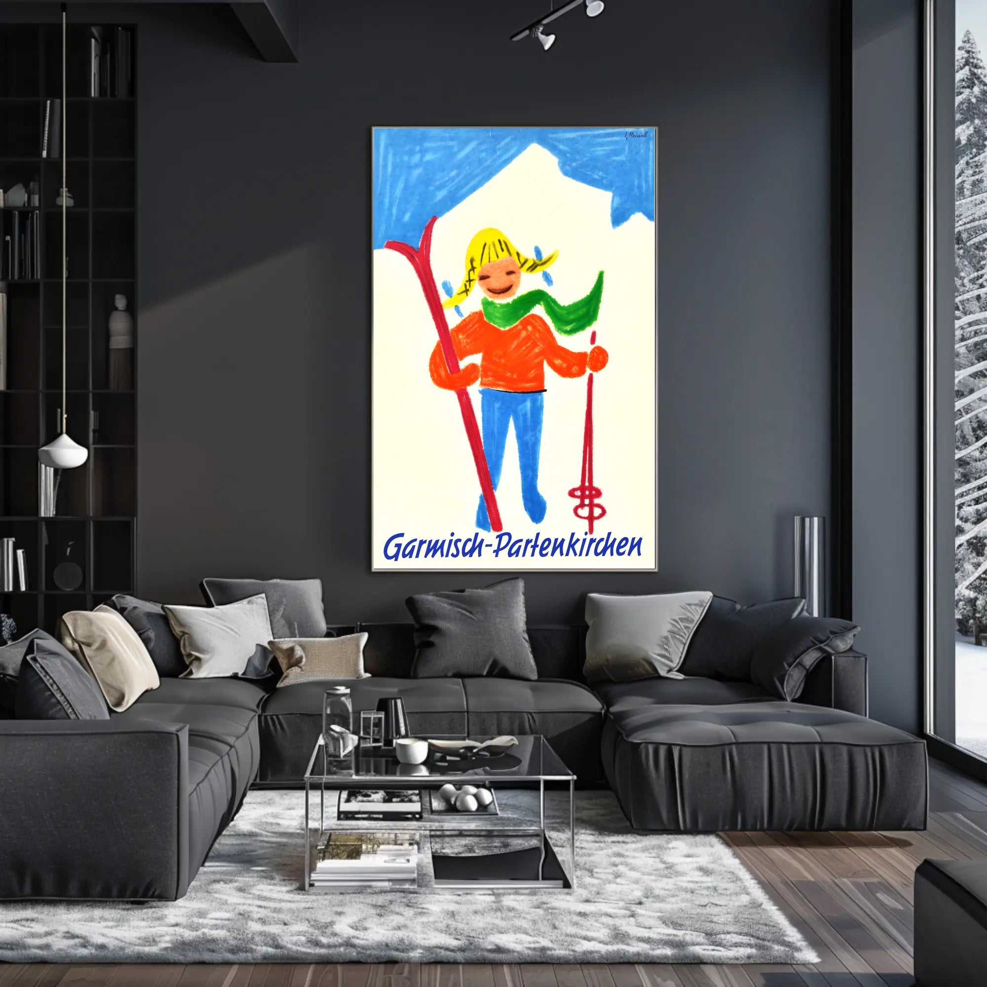 Garmisch-Partenkirchen Ski Adventure Poster PosterGoat