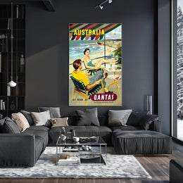 Discover Australia With Qantas Poster