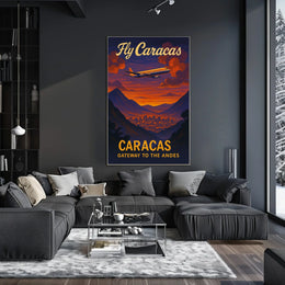 Fly Caracas Gateway to the Andes Poster