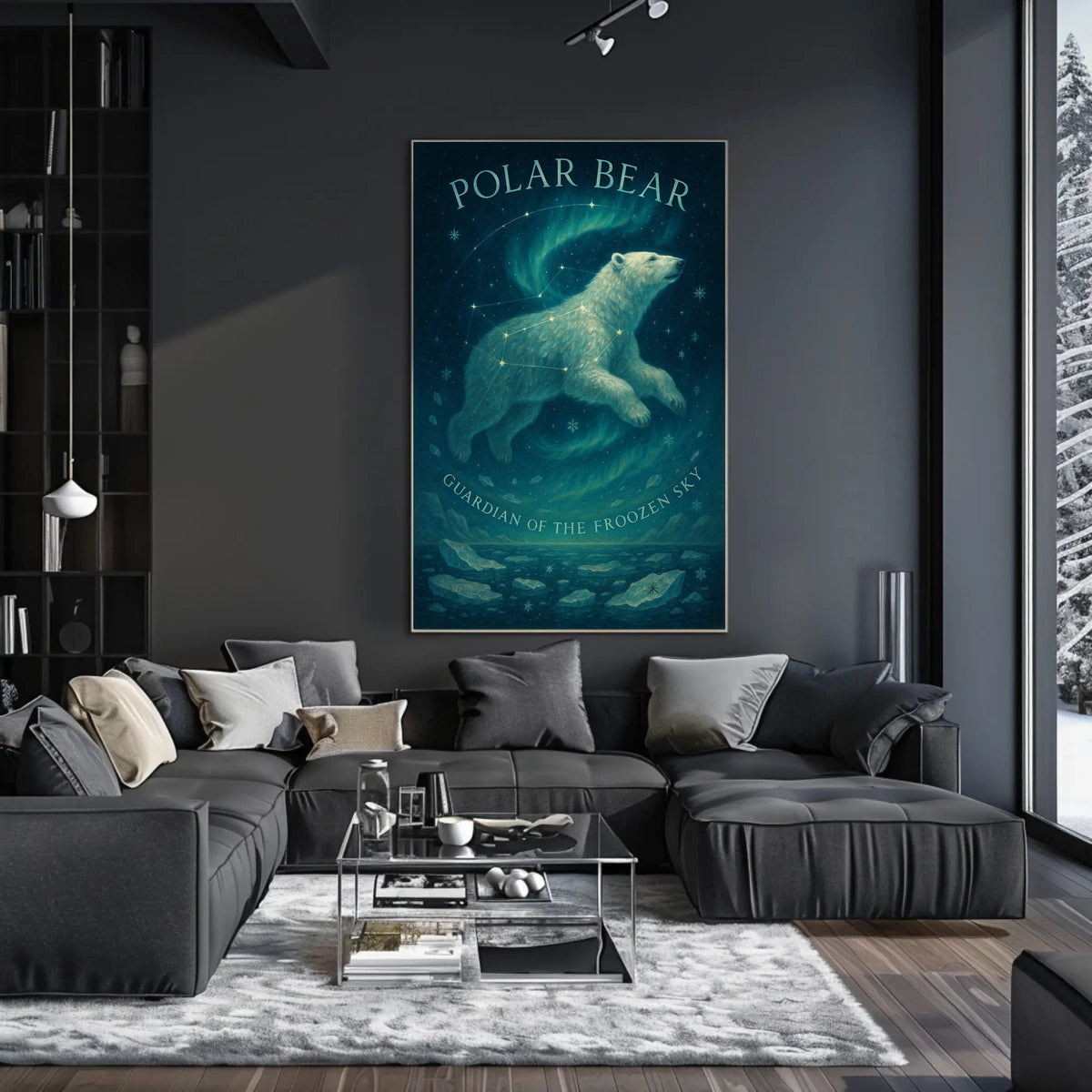 Polar Bear Guardian of the Frozen Sky Poster