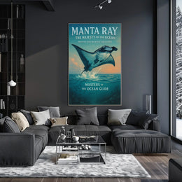 Manta Ray Majesty Animal Poster