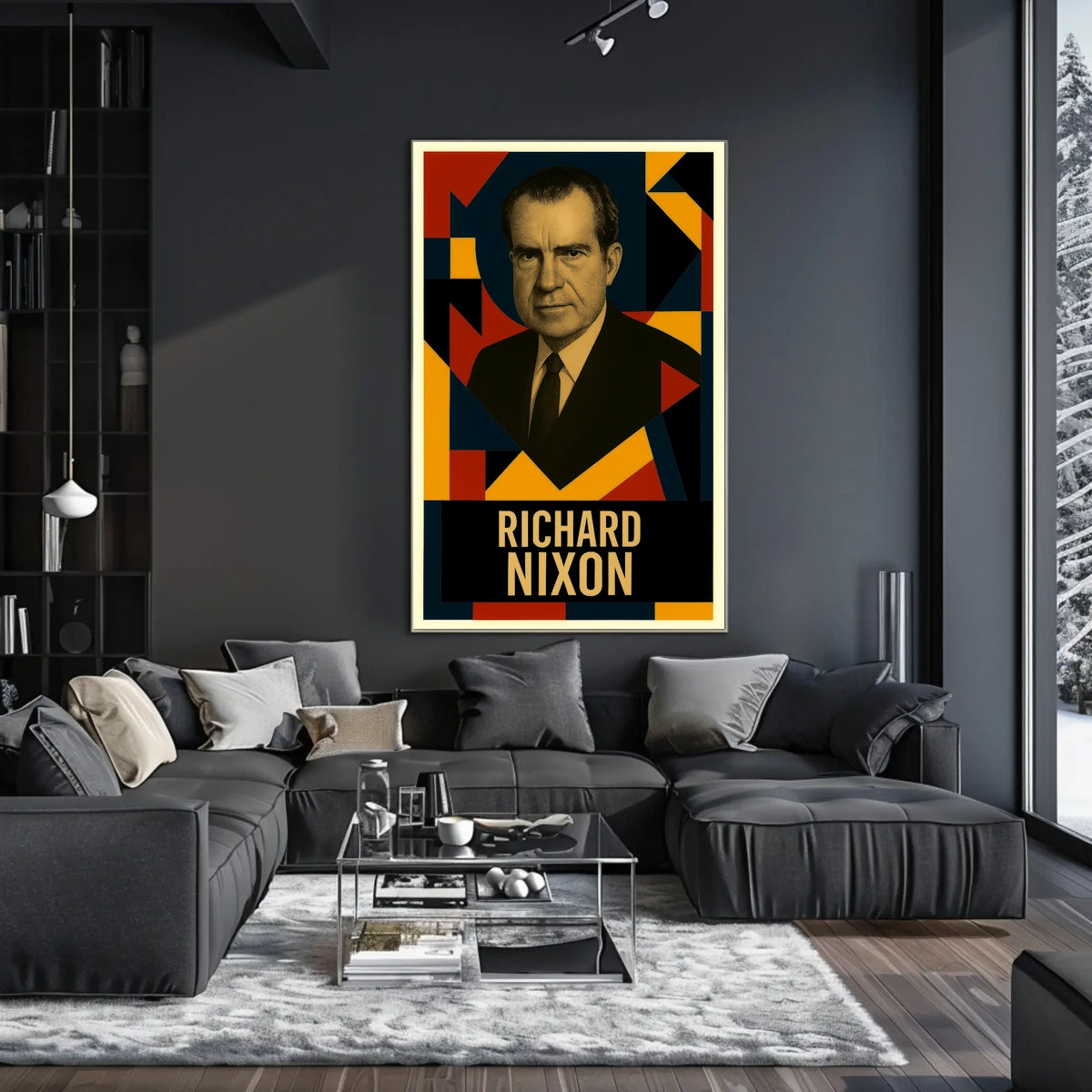 Richard Nixon 37th President of the United States Abstract Pop Poster