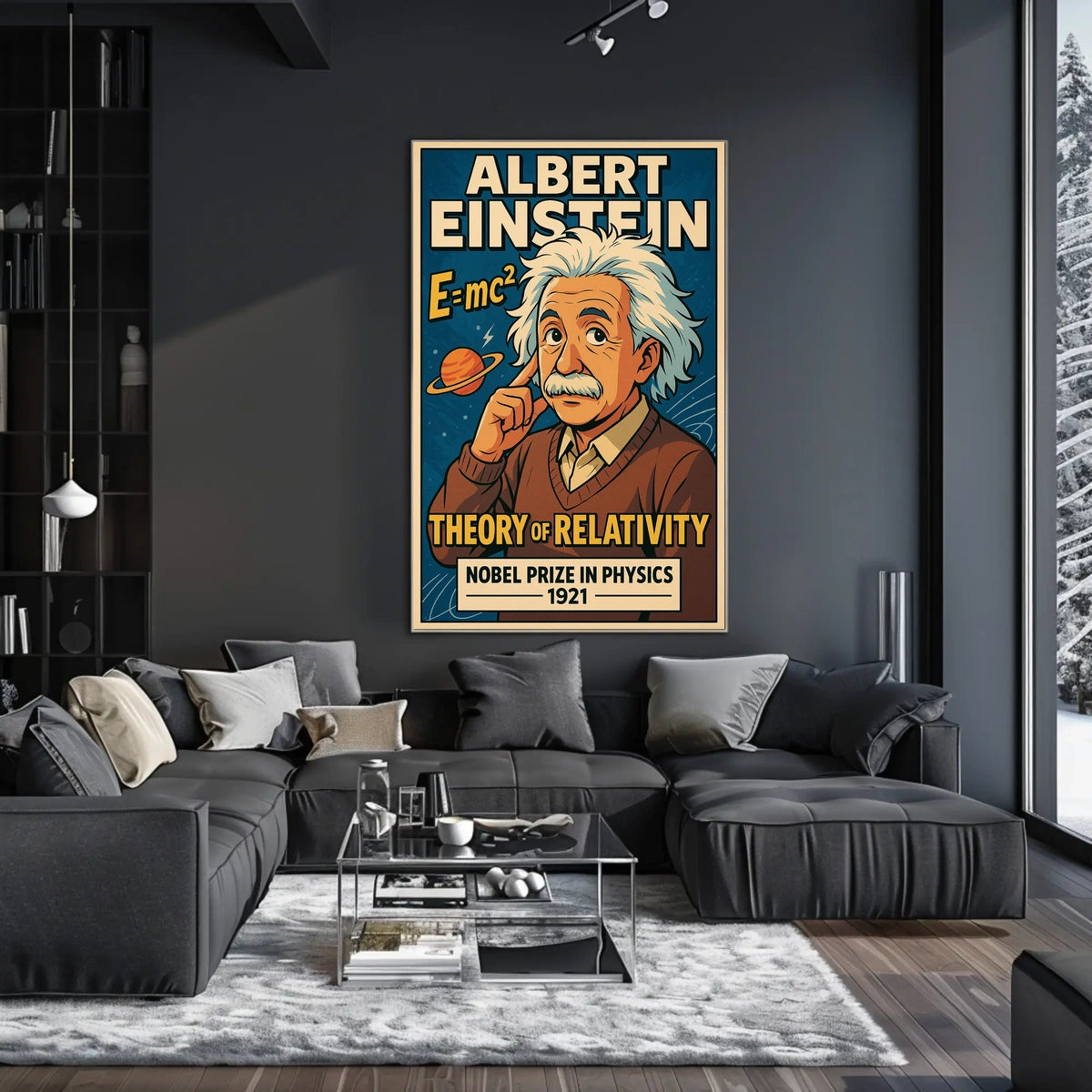 Theory Of Relativity Space Time Principles Visualization Poster